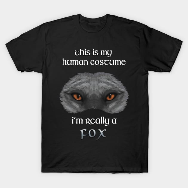 I'm really a Fox - Silver T-Shirt by Nievaris